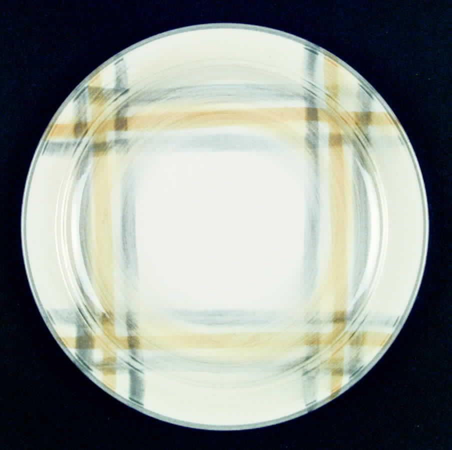 Tweed Grey and Yellow Luncheon Plate by Metlox - Poppytrail - Vernon-1