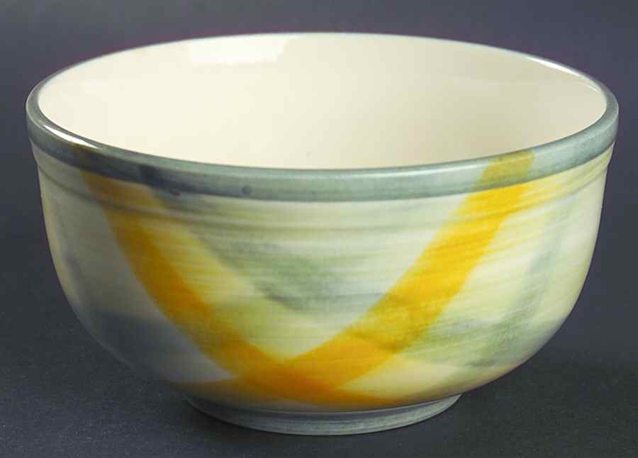 Tweed Grey and Yellow 1 Pint Bowl by Metlox - Poppytrail - Vernon-1