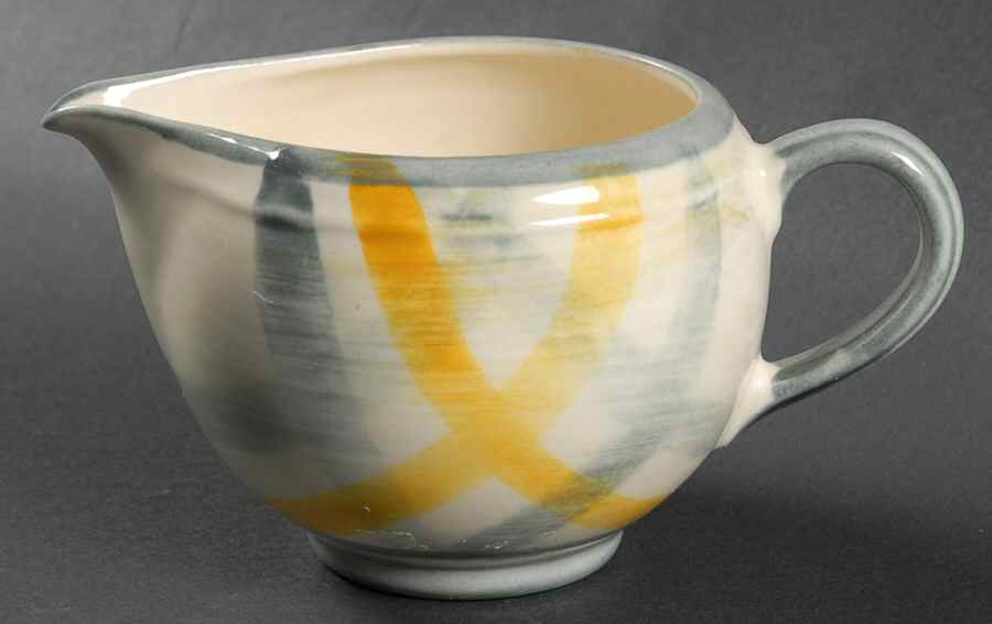 Tweed Grey and Yellow Creamer by Metlox - Poppytrail - Vernon-1