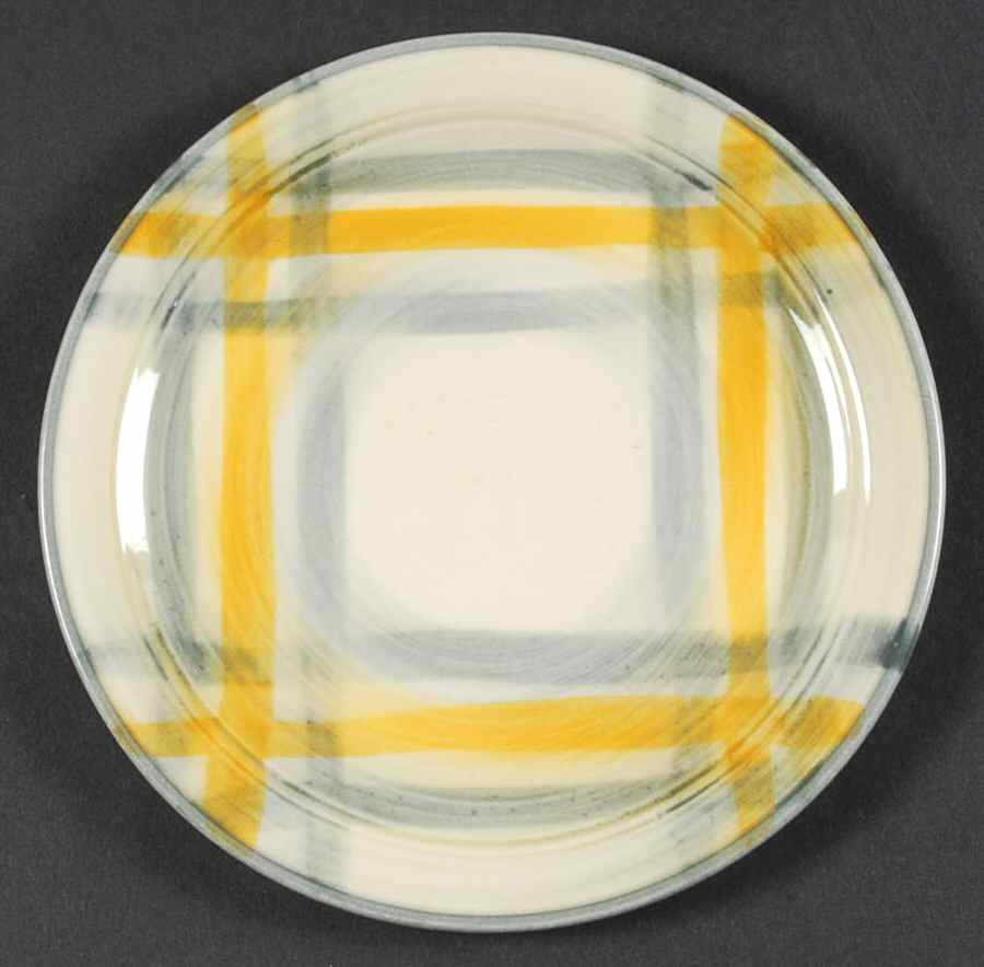 Tweed Grey and Yellow Bread & Butter Plate by Metlox - Poppytrail - Vernon-1