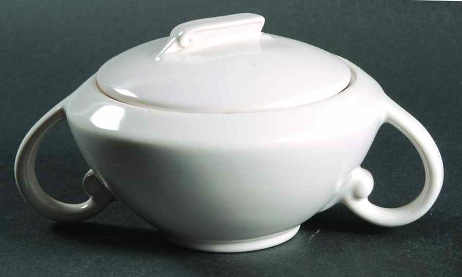 Ultra California Ivory (Gardenia) Sugar Bowl & Lid by Metlox - Poppytrail - Vernon-1