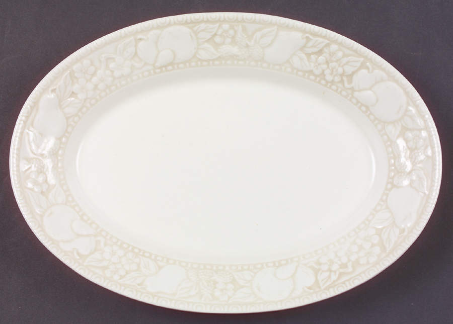 Vernon Antiqua 9" Oval Serving Platter by Metlox - Poppytrail - Vernon-1