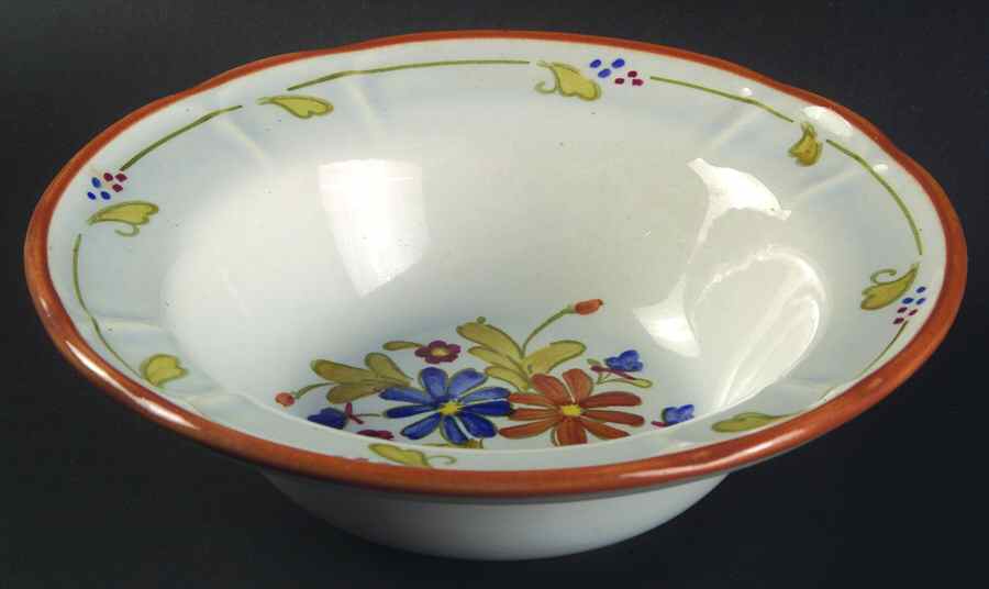 Vernon Bouquet Rim Cereal Bowl by Metlox - Poppytrail - Vernon-1