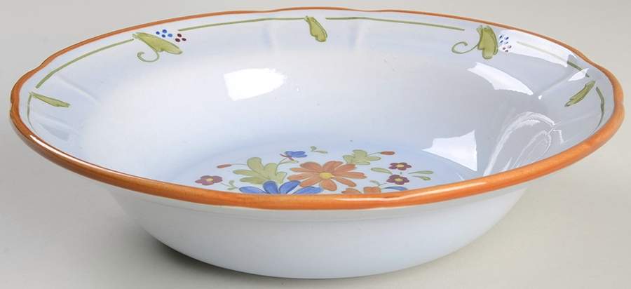 Vernon Bouquet 10" Round Vegetable Bowl by Metlox - Poppytrail - Vernon-1