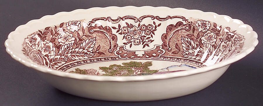Vernon's 1860 10" Oval Vegetable Bowl by Metlox - Poppytrail - Vernon-1