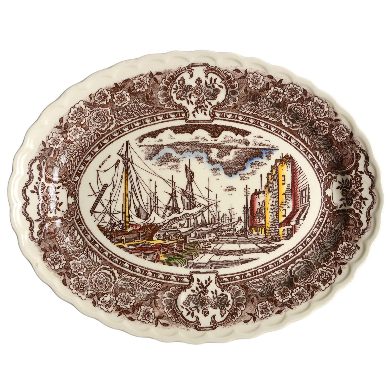 Vernon's 1860 12" Oval Serving Platter by Metlox - Poppytrail - Vernon-1