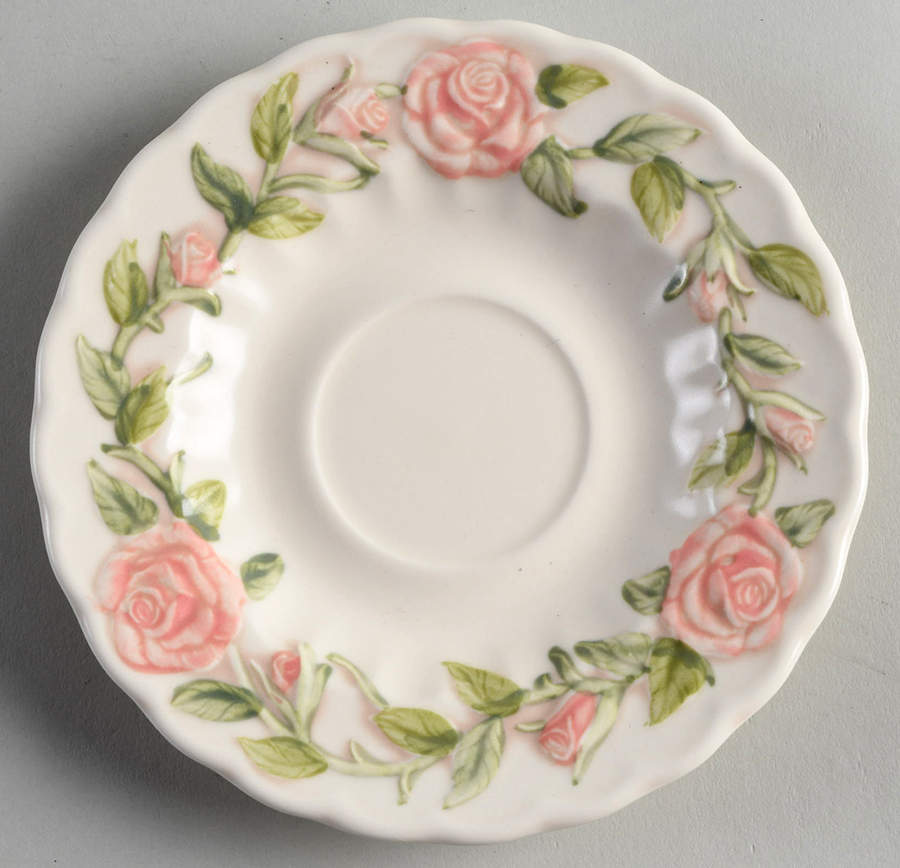 Vernon Rose Pink Saucer by Metlox - Poppytrail - Vernon-1