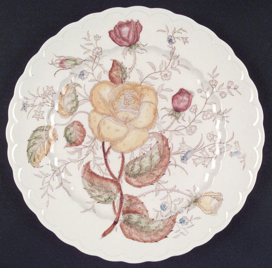 Vernon Rose Yellow Dinner Plate by Metlox - Poppytrail - Vernon-1