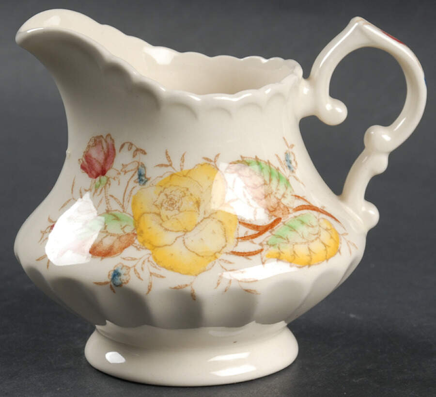 Vernon Rose Yellow Creamer by Metlox - Poppytrail - Vernon-1