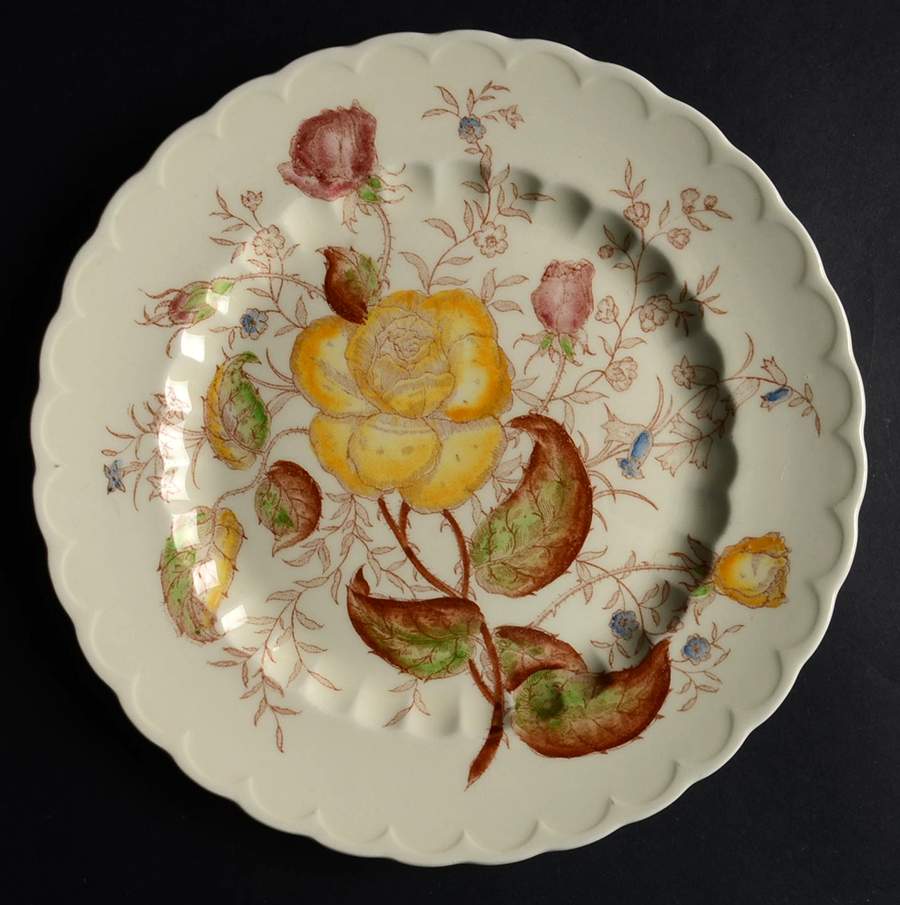 Vernon Rose Yellow Luncheon Plate by Metlox - Poppytrail - Vernon-1