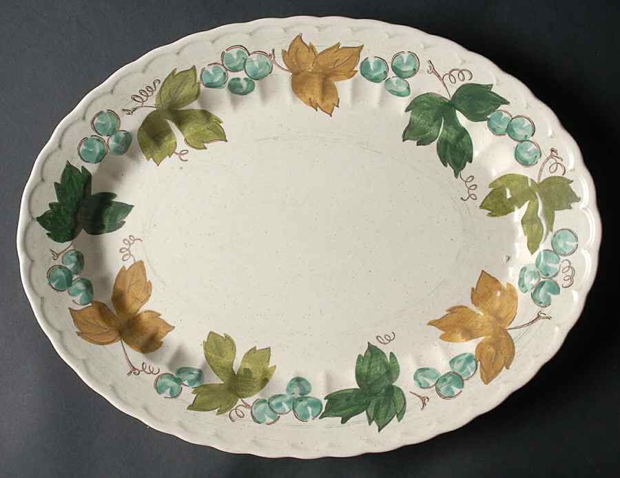 Vineyard 16" Oval Serving Platter by Metlox - Poppytrail - Vernon-1