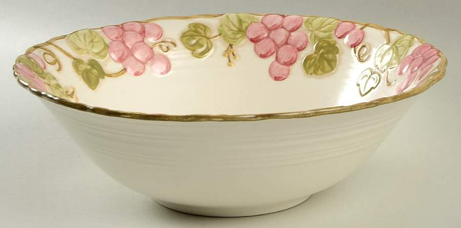 Vintage Pink 12" Large Salad Serving Bowl by Metlox - Poppytrail - Vernon-1