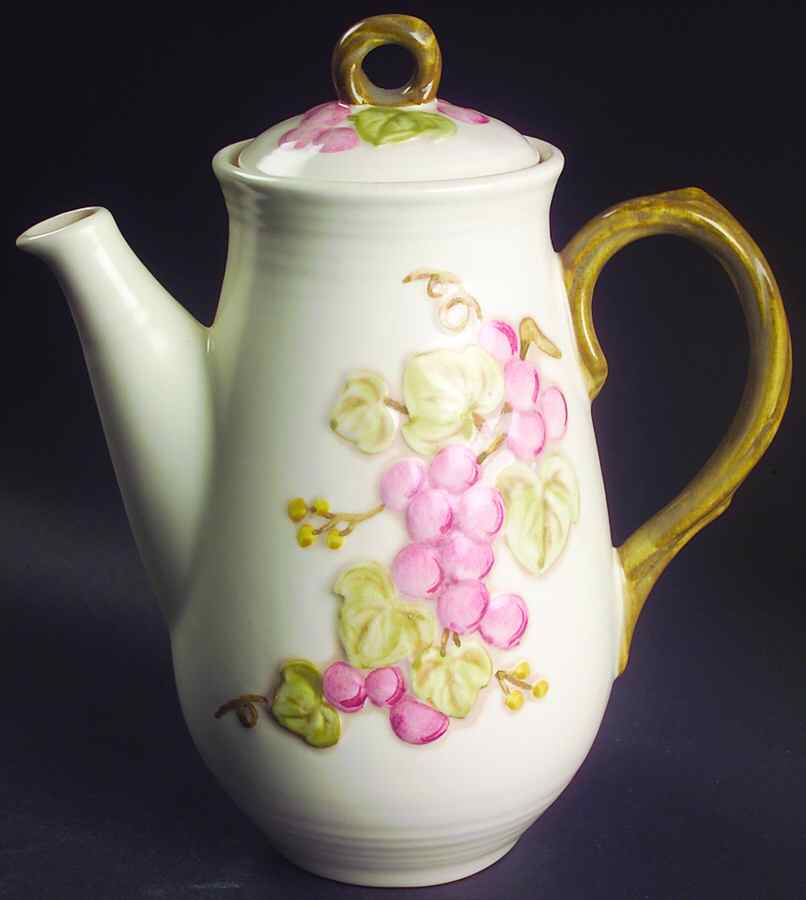 Vintage Pink Coffee Pot & Lid by Metlox - Poppytrail - Vernon-1