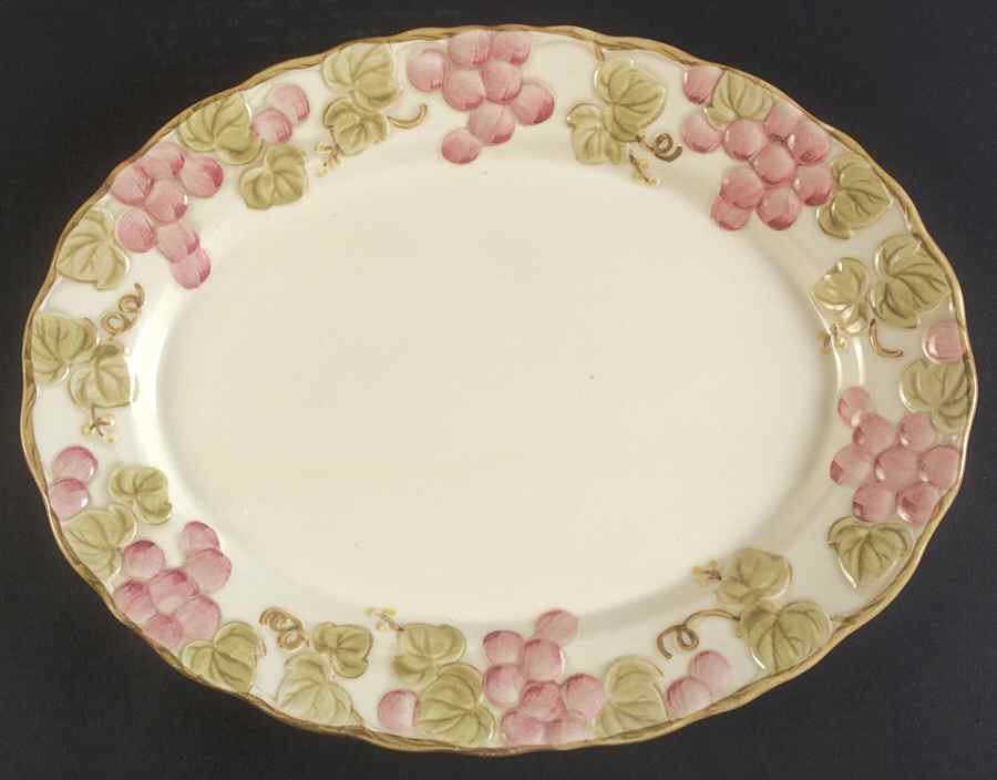 Vintage Pink 14" Oval Serving Platter by Metlox - Poppytrail - Vernon-1