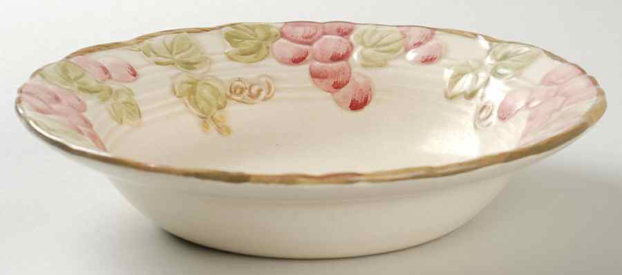 Vintage Pink Rim Soup Bowl by Metlox - Poppytrail - Vernon-1