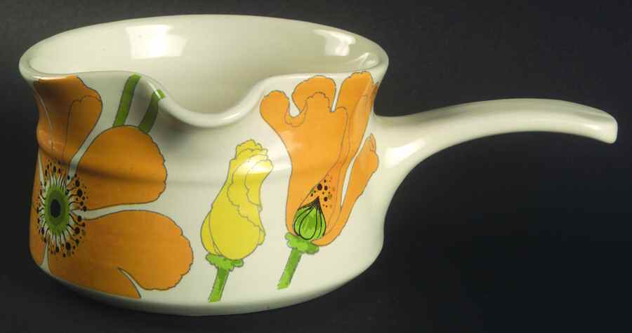 Wild Poppy Yellow Gravy Boat by Metlox - Poppytrail - Vernon-1