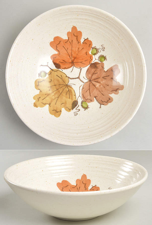 Woodland Gold 9" Round Vegetable Bowl by Metlox - Poppytrail - Vernon-1