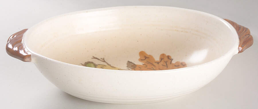 Woodland Gold 11" Oval Vegetable Bowl by Metlox - Poppytrail - Vernon-1