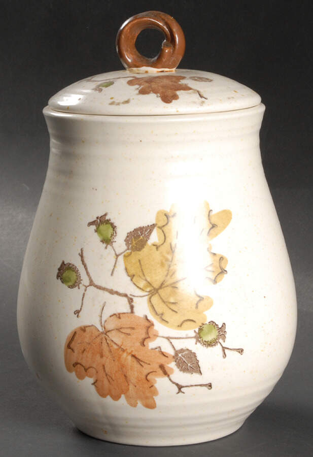Woodland Gold Medium Canister & Lid by Metlox - Poppytrail - Vernon-1