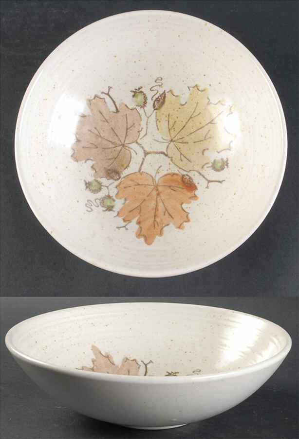 Woodland Gold 8" Round Vegetable Bowl by Metlox - Poppytrail - Vernon-1