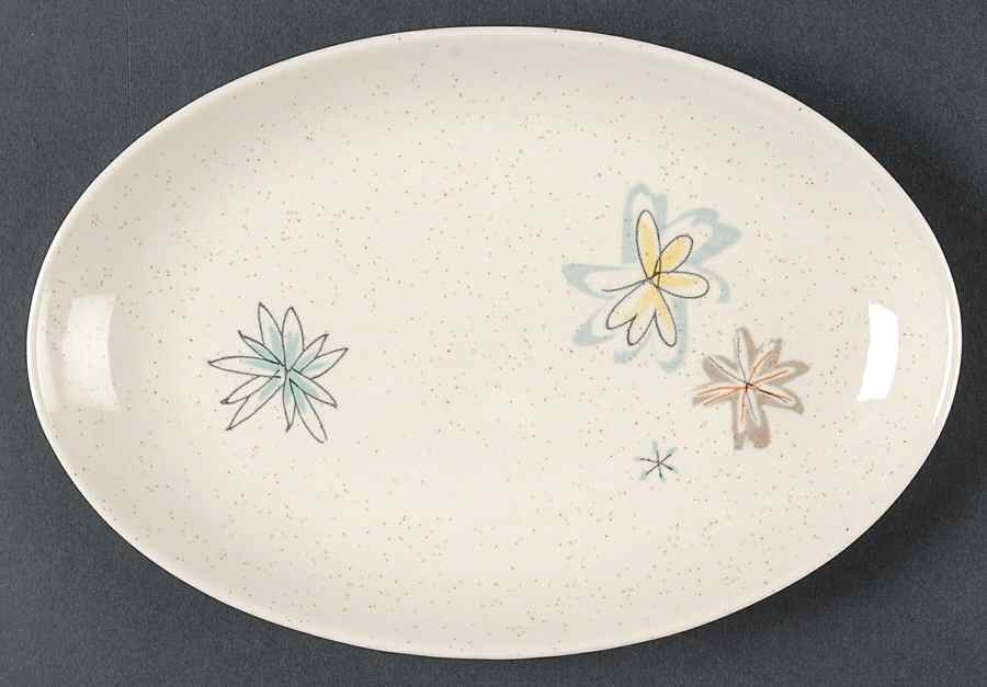 Young In Heart 9" Oval Serving Platter by Metlox - Poppytrail - Vernon-1