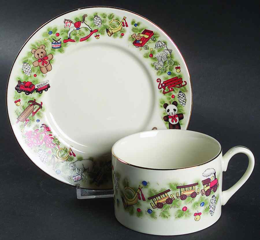 Toys For Tots Flat Cup & Saucer Set by Marine Foundation-1