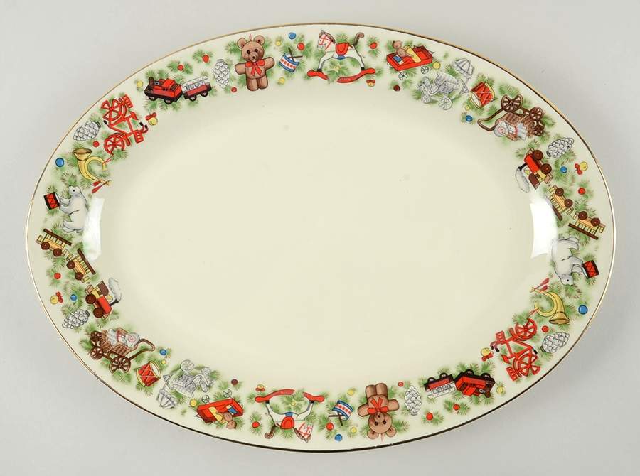 Toys For Tots 14" Oval Serving Platter by Marine Foundation-1