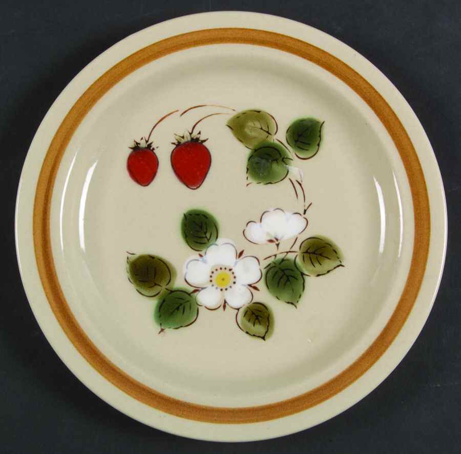 Red Strawberries Salad Plate by Midland Enterprises-1