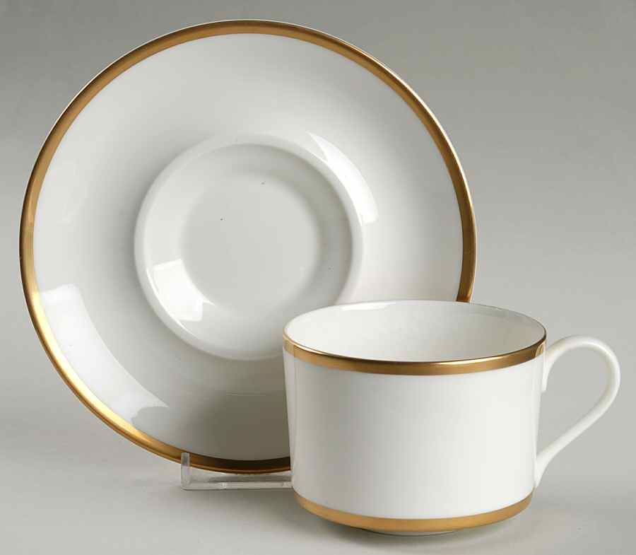 24 Karat Flat Cup & Saucer Set by Mikasa-1