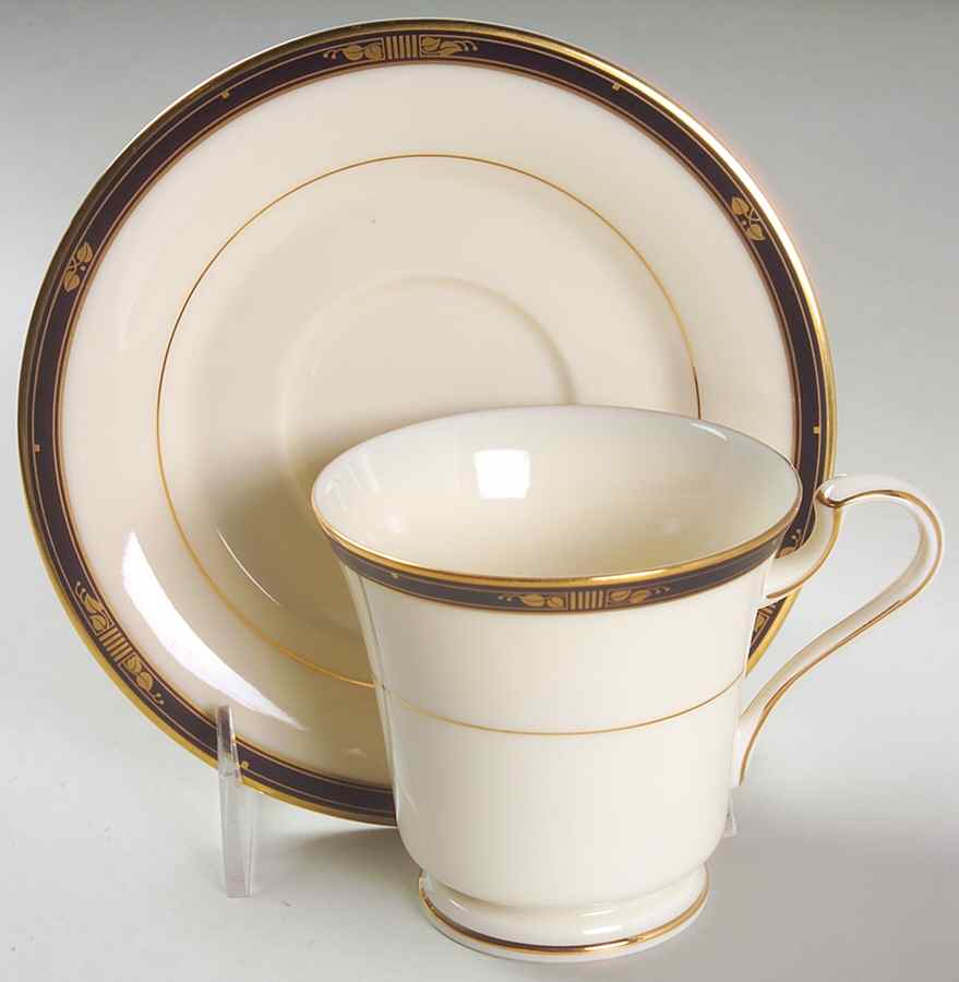Aberdeen Footed Cup & Saucer Set by Mikasa-1