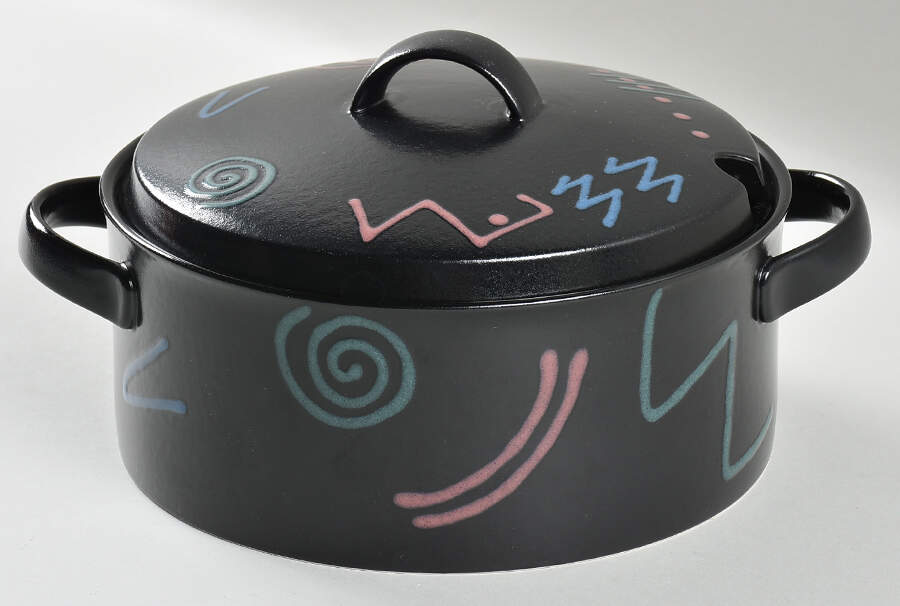 Abstract Tureen &  Lid by Mikasa-1