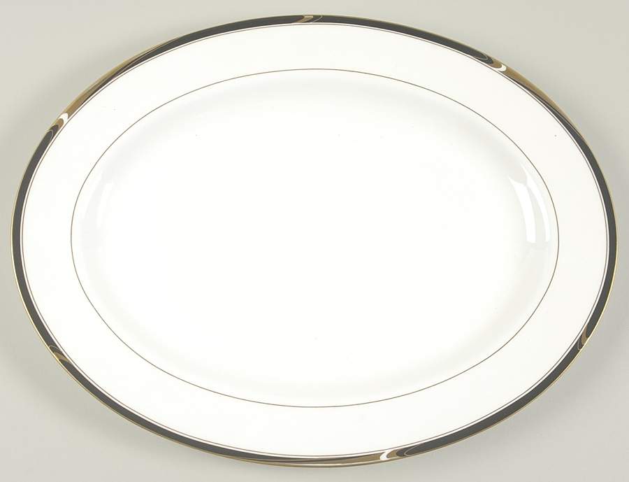 Academy 14" Oval Serving Platter by Mikasa-1
