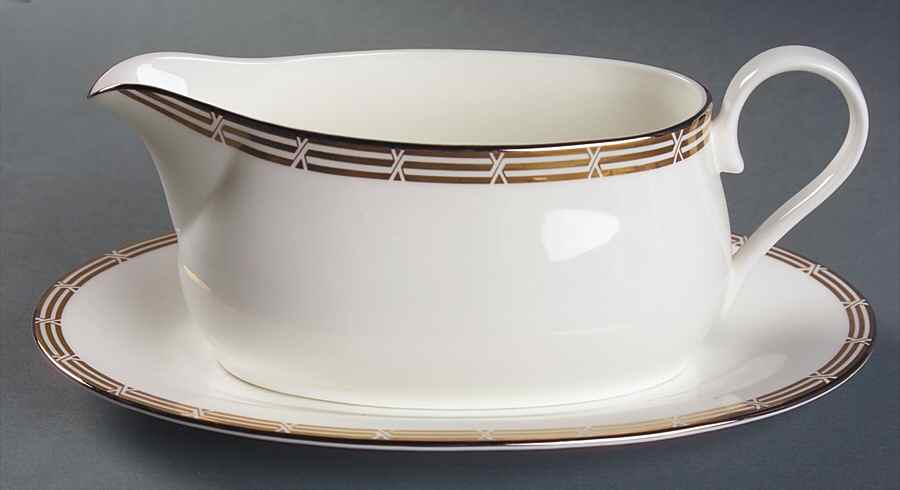 Accent Gold Gravy Boat & Underplate by Mikasa-1