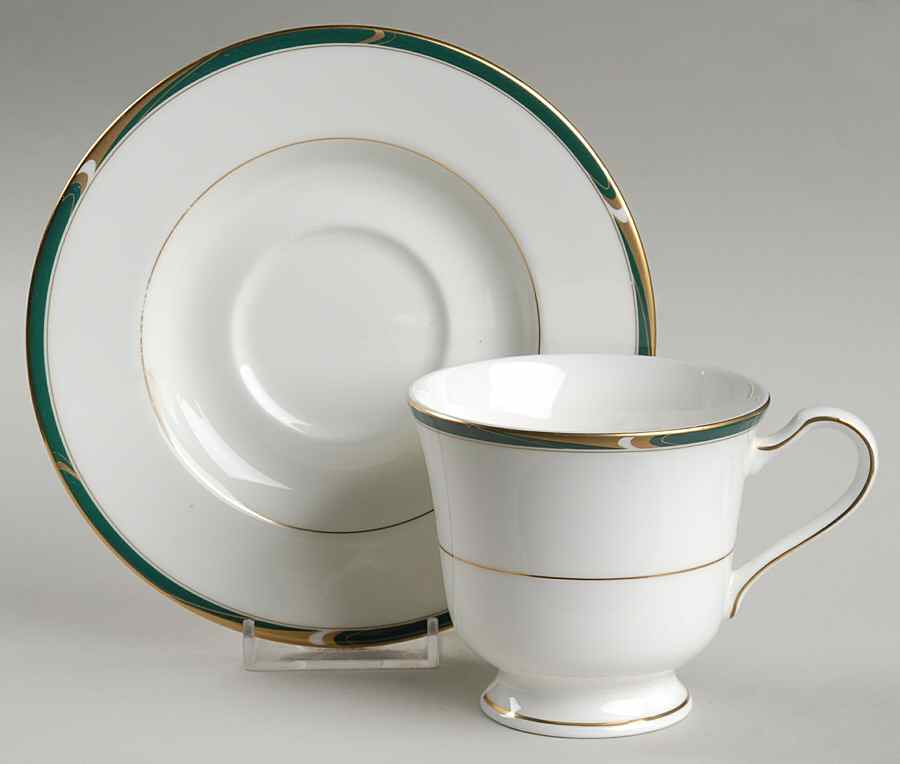 Academy Jade Footed Cup & Saucer Set by Mikasa-1