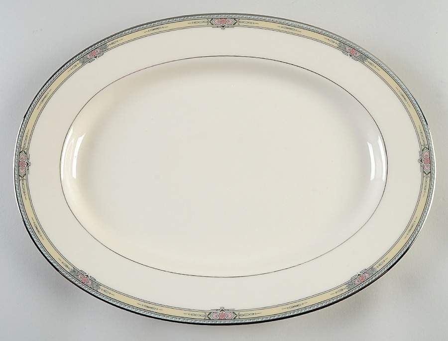 Afton 14" Oval Serving Platter by Mikasa-1