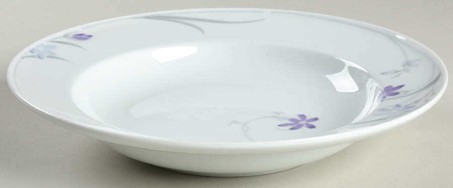 African Violets Large Rim Soup Bowl by Mikasa-1