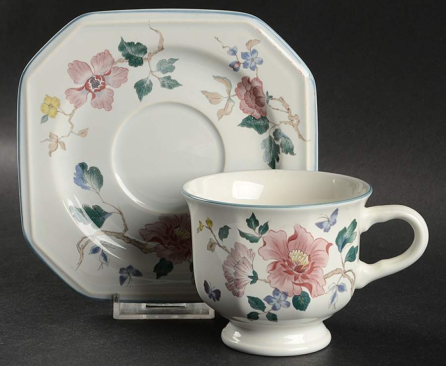 Alcott Footed Cup & Saucer Set by Mikasa-1