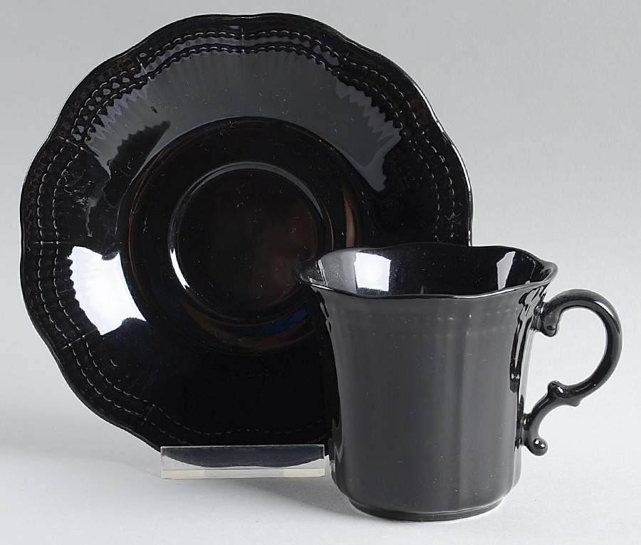 Allura Black Flat Cup & Saucer Set by Mikasa-1