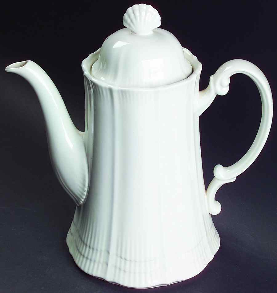 Allura White Coffee Pot & Lid by Mikasa-1