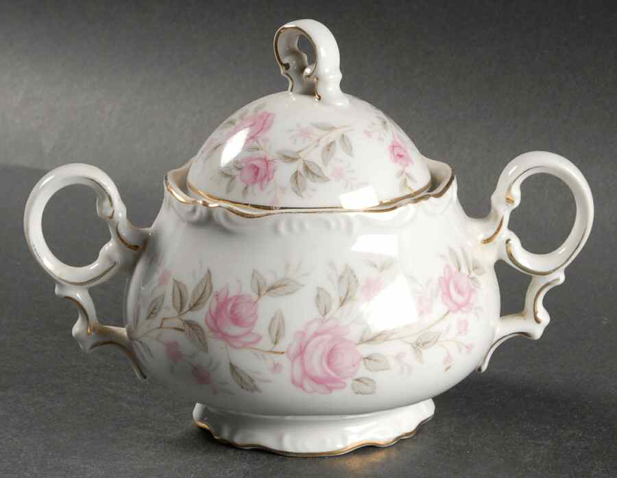 Alpine Rose Sugar Bowl & Lid by Mikasa-1