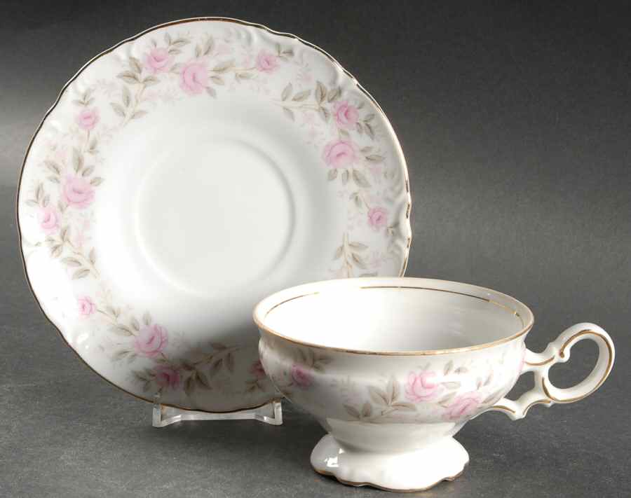 Alpine Rose Footed Cup & Saucer Set by Mikasa-1