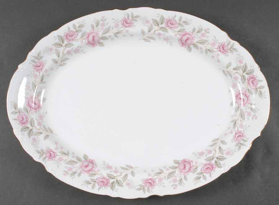 Alpine Rose 16" Oval Serving Platter by Mikasa-1