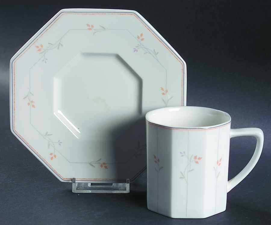Alpine Spring Flat Cup & Saucer Set by Mikasa-1