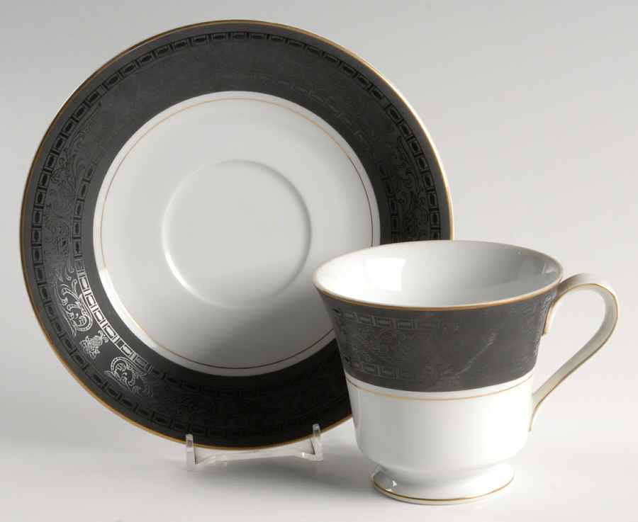 Ambassador Footed Cup & Saucer Set by Mikasa-1