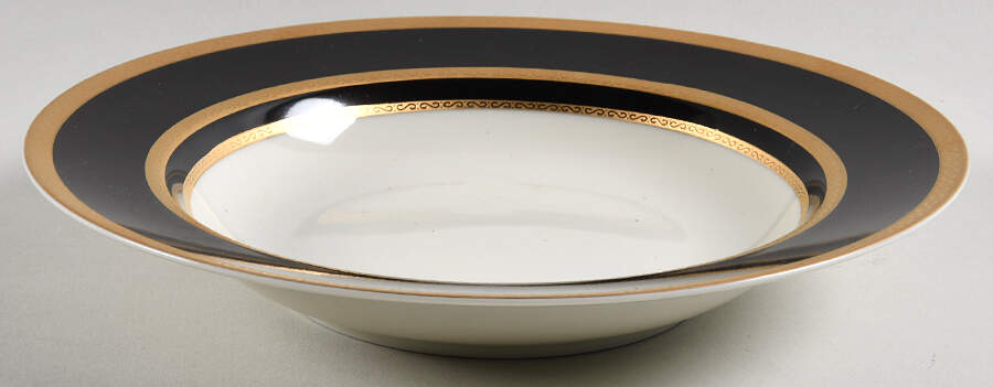 Ambassador Black Rim Soup Bowl by Mikasa-1