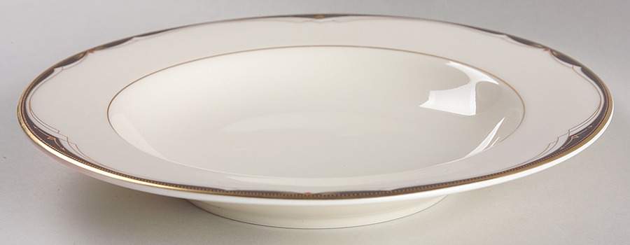 Ambassador Black Rim Soup Bowl by Mikasa-1