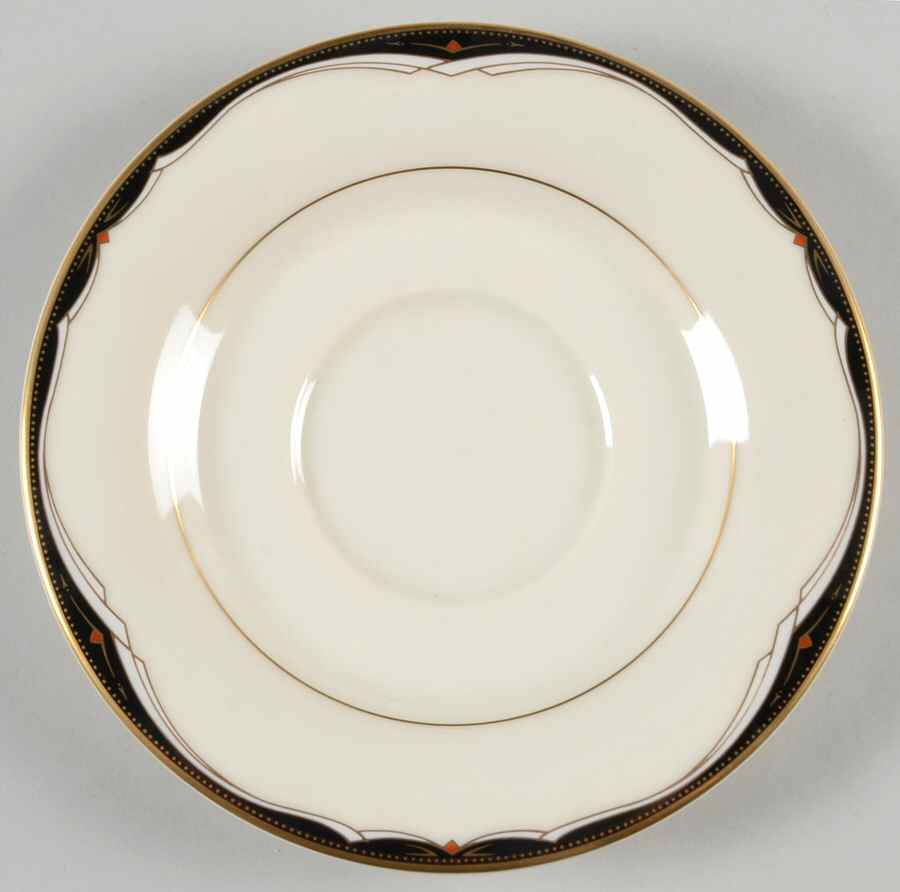 Ambassador Black Saucer by Mikasa-1