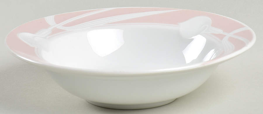 Ambiance Peach Rim Fruit/Dessert (Sauce) Bowl by Mikasa-1