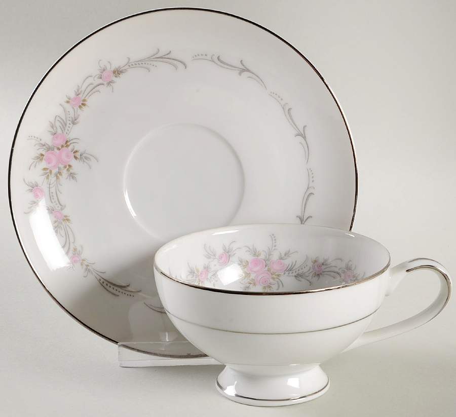 Amelia Footed Cup & Saucer Set by Mikasa-1