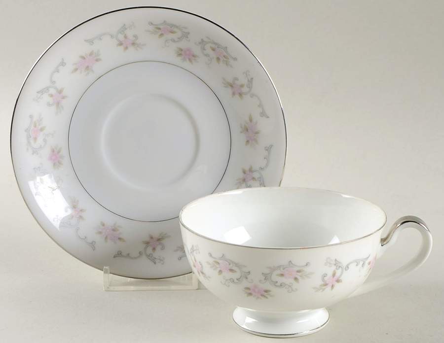 Amelia Footed Cup & Saucer Set by Mikasa-1
